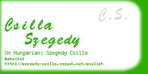 csilla szegedy business card